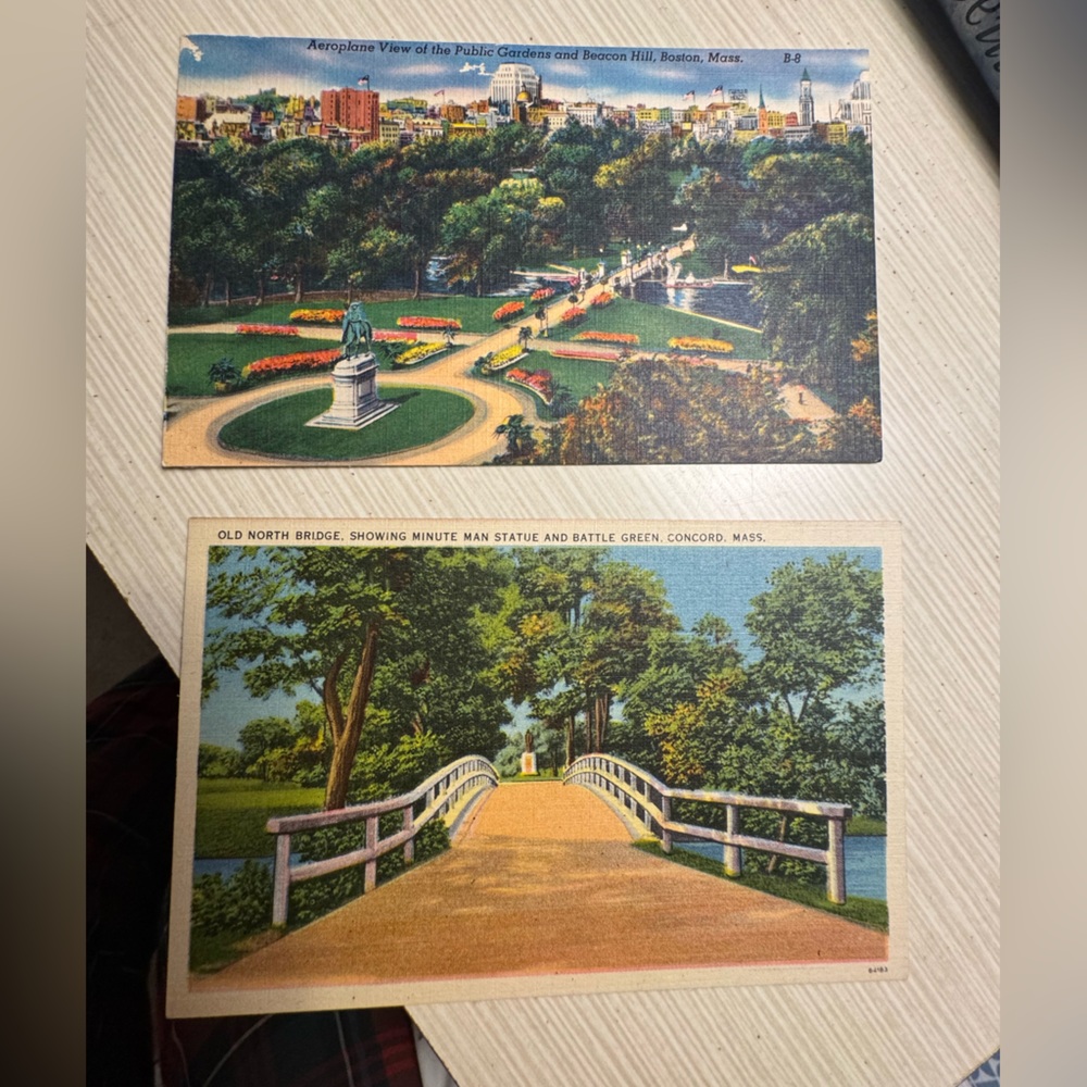 Vintage Postcards Boston/Concord Massachusetts
